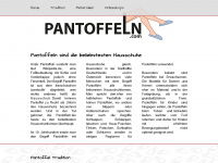 pantoffeln.com Webseite Vorschau