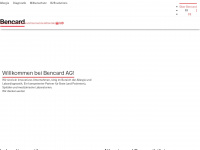 bencard.ch Webseite Vorschau