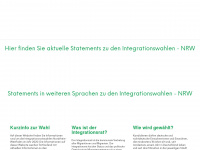 integrationsratswahlen.nrw Webseite Vorschau