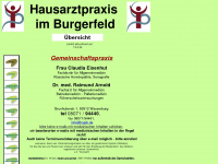 hausarztpraxisimburgerfeld.de Webseite Vorschau