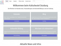 kulturbeutel-duisburg.de Webseite Vorschau