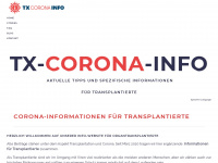 tx-corona-info.de Webseite Vorschau