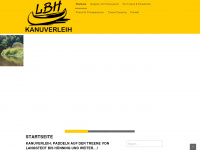 lbh-kanuverleih.de Webseite Vorschau