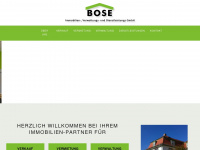 bose-immobilien.de Webseite Vorschau