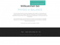 physioinbalance.at Webseite Vorschau