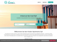 küsten-apartments.de Webseite Vorschau