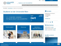 studieren.univie.ac.at Webseite Vorschau