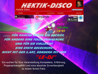 hektik-disco.com Webseite Vorschau