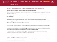 londontraumaconference.co.uk Webseite Vorschau