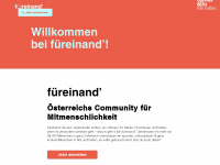 fuereinand.at Webseite Vorschau