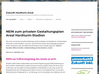 zukunfthardturmareal.ch Webseite Vorschau