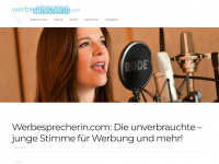 werbesprecherin.com Webseite Vorschau