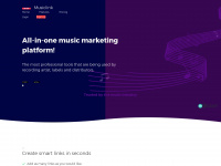 musics.link Webseite Vorschau
