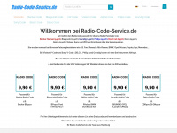 radio-code-service.de Webseite Vorschau
