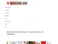 highschooljahr-kanada.de Webseite Vorschau