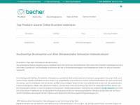 bacher-onlinedruck.ch Webseite Vorschau