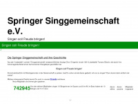 springer-singgemeinschaft.de Webseite Vorschau