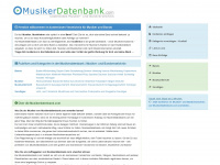 musikerdatenbank.com Webseite Vorschau