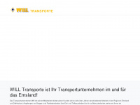will-transporte.de Webseite Vorschau