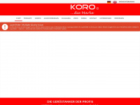 koro-geruestanker.de Webseite Vorschau