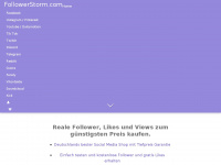 followerstorm.com Webseite Vorschau