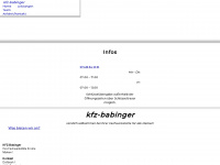 kfz-babinger.at Webseite Vorschau