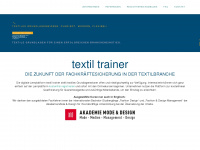textil-trainer.de Webseite Vorschau
