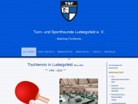 tsf-ludwigsfeld-tischtennis.de Webseite Vorschau