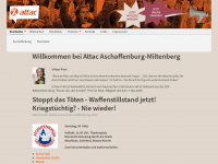 attac-aschaffenburg.de Webseite Vorschau