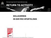 mio-sportklinik.de Webseite Vorschau