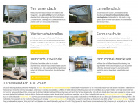 terrassendach.pl Webseite Vorschau
