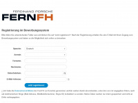 onlinebewerbung.fernfh.ac.at Webseite Vorschau