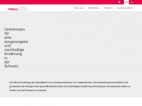 allianzernaehrung.ch Webseite Vorschau