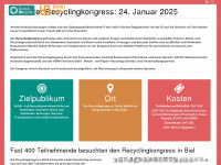 recyclingkongress.ch Webseite Vorschau