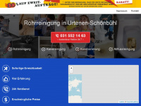 rohrreinigung-urtenen-schoenbuehl.ch Webseite Vorschau