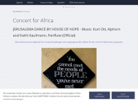 concert-for-africa.com Webseite Vorschau