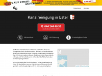 kanalreinigunginuster.ch Webseite Vorschau