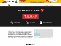 kanalreinigungbiel.ch Webseite Vorschau