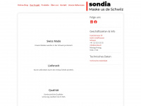 sondia.ch Webseite Vorschau