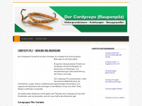 cordyceps-pilz.org Webseite Vorschau