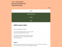 ginco-award.de Webseite Vorschau