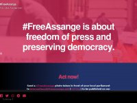 freeassange.net Webseite Vorschau