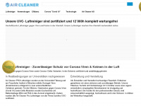 aircleaner.ch Webseite Vorschau