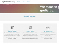 unicorn-factory.net Webseite Vorschau