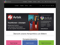 avilux.biz Webseite Vorschau