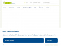 forum-kleinwiederkäuer.ch Webseite Vorschau