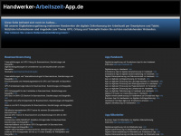 handwerker-arbeitszeit-app.de Webseite Vorschau