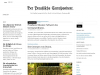 preussischer-correspondent.net Webseite Vorschau