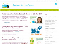fairtrade-stadt-kaufbeuren.de Webseite Vorschau