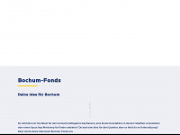 bochum-fonds.de Webseite Vorschau
